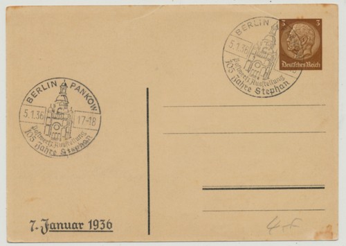 Deutsches reich 1936 ganzsache - reich,