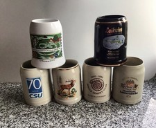 Steingut Bierkrug /9 x verschiedene Marken/Themen/Motive / Retro / Sammlerstücke