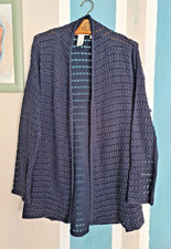 H&M L.O.G.G. Grobstrickjacke Lange Jacke Cape  Damen    Gr. L
