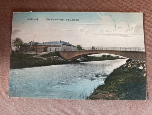 Ruhland zollhaus fluss - ak,