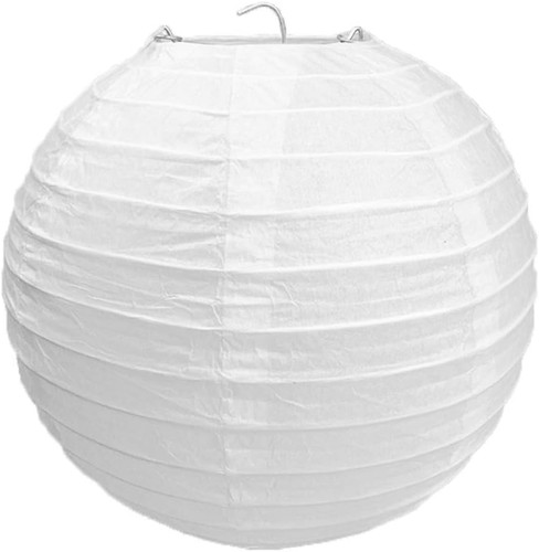 Lampenschirm rund weiß papier - rund,