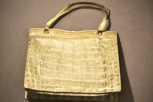Vintage krokodil leder - vintage, tasche