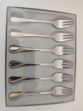 Kuppels Bestecke Tiffany Dekorvergoldet, 6er Kuchengabeln, ca. 15 cm, neu, OVP