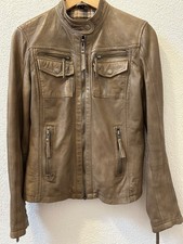 Chevirex chice Lederjacke, taupefarben, Gr. 38,