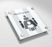 Glasschild Türschild Büroschild Toilettenschild Neu 