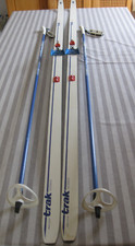 Langlaufski Set ca. 200 cm- 5,5 cm trak Nowax Stöcke exel 140 cm