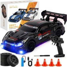 RC Drift Car, Ferngesteuertes Rennauto,1:24 4WD Ferngesteuertes Auto mit LED
