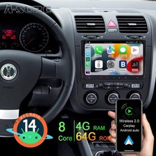 9" Android 14 Autoradio 4+64GB Navi für VW Golf 5 6 Touran Polo Passat Tiguan