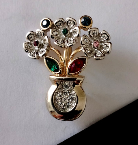 Brosche modeschmuck vintage - brosche,