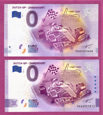 0 Euro PEAV 01 2020 DUTCH GP ZANDVOORT FEHLDRUCK Set Normal+Anny 90%vernichtet