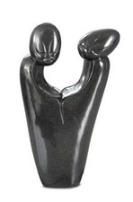 TOLLE STEINSKULPTUR "SPRECHENDE KÖPFE" HANDARBEIT H 60 cm. 34 kg. Säule 399 GBP