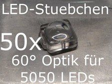 50x LED Linse/Optik 60° für