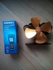 Ofen Lüfter für Holzofen Kamin, Ofenventilator und Feuchtigkeitsmesser 