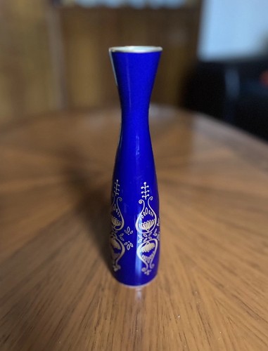 Vintage zauberhafte vase blau - vase,
