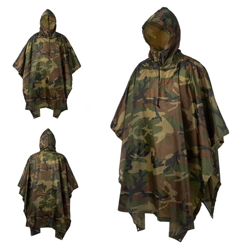 Regenponcho camo wasserdicht - camo,
