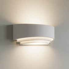 Lindby Wandleuchte Lucien Wandlampe Lampe Leuchte Wohnzimmer Flur Gipslampe weiß