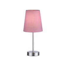 Tischleuchte rosa stoffschirm - rosa,