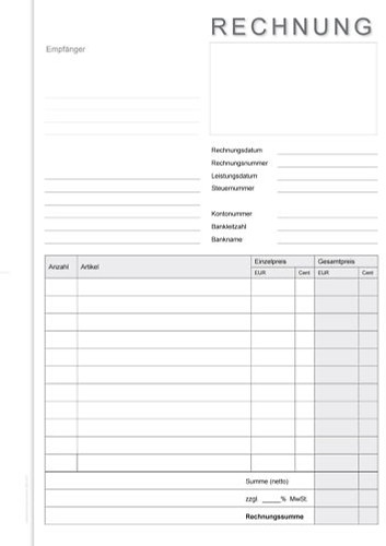 Rechnungsblock 2 x 40 - rechnungsblock,