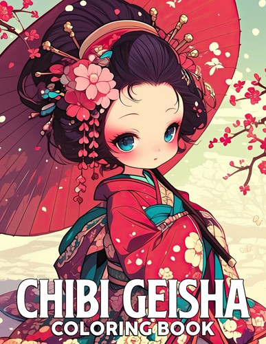 Chibi geisha coloring - geisha,