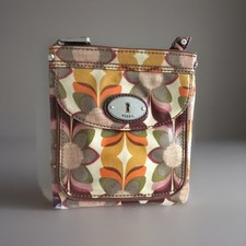 FOSSIL Key Boho Kanvas Umhaenge-Tasche mit Schluessellogo 100% original wie NEU!