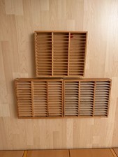 Aufbewahrungen für 45 Hörspiel-Musik-Kassetten Holz zum Aufhängen