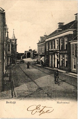 Cpa delfzijl marktstraat - ak,