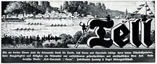 Tell Schokolade Ruderregatta Reklame 1912 von Paul Höfer * Keuern rudern Vierer