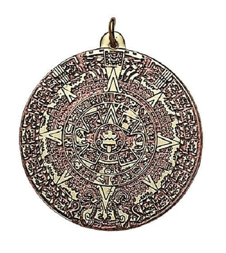 Aztekenkalender messing kupfer - aztekenkalender,