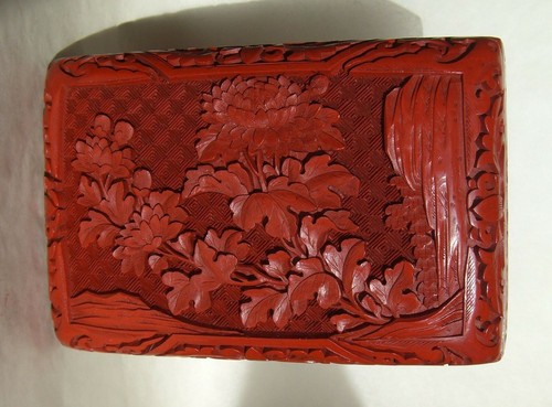 Alte china rot lackdose - alte,