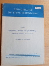 H. Staps - Spiele und Übungen zur Sprachbildung - agrammatisch sprechende Kinder