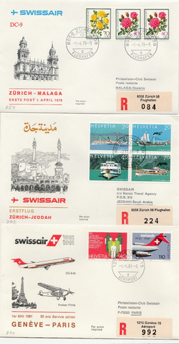 Drei erstflugbriefe - drei,