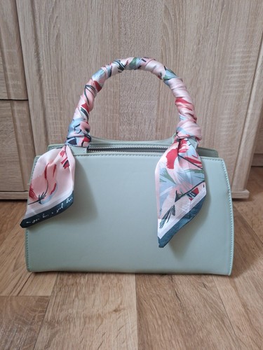 Handtasche mintgrün mit - handtasche, mintgrün,