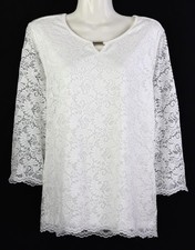 Bluse Gr. 40 Weiß Damen