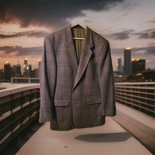 Jacke Blazer Sakko Westbury  Wolle Kariert BraunBlau Gr. 54 Schick Herbst Herren