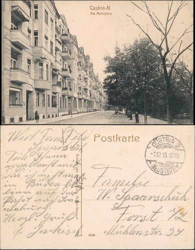 Postcard küstrin kostrzyn nad - küstrin,