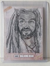 Topps THE WALKING DEAD Evolution Sketch of Ezekiel by Ashley Villers 1/1