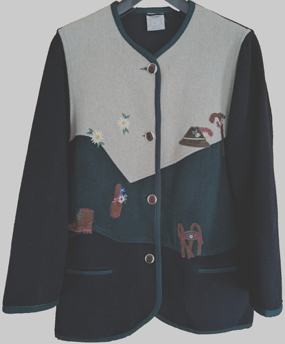 Vintage trachtenjacke 44 - trachtenjacke, gr