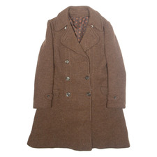 Damen Mantel Jacke Brown Wolle