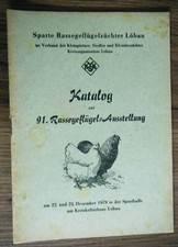 Katalog zur 91. Rassegeflügel-Ausstellung Löbau Kulturhaus Kleintierzucht 1979