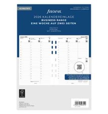 filofax Kalendereinlage 2026 A5  1 Woche / 2 Seiten deutsch Kalendarium 26-68540