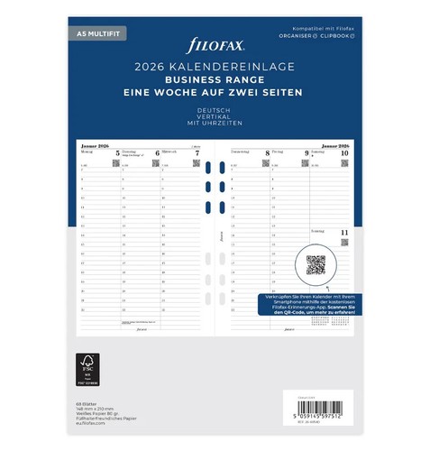 Filofax kalendereinlage 2026 - filofax,