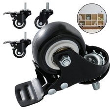 Rutschfeste Gummirollen für Möbel,M8 Möbelrollen,Rollen mit Bremse,Lenkrollen