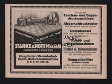 HIRSCHBERG, Werbung 1925, Maschinenbau AG vorm. Starke & Hoffmann 