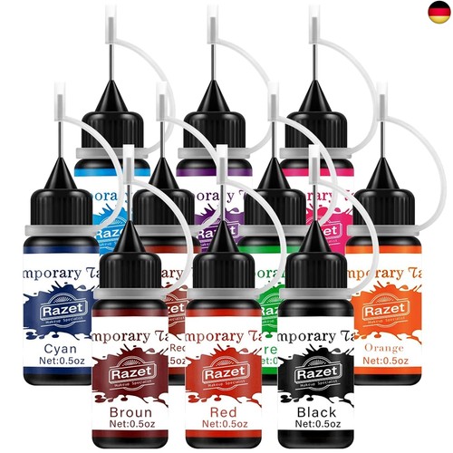 Tattoo farbe set 10 - tattoo, set,
