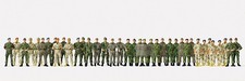 PREISER military Figuren 1:87 Soldaten gehend und stehend BW H0 16543