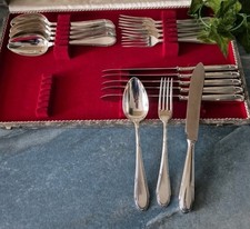 WMF Modell 200 Kreuzband 18 Teiliges Tafelbesteck 90/100g versilbert Nr. 1