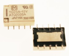 2x TQ2SA-12V Signalrelais, RELAY DPDT 2A 12VDC (2 Form C) *NEU* #714916