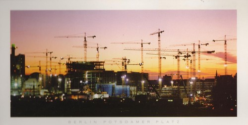 Postkarte mit baustelle - postkarte,