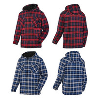 Thermohemd Gefüttert Winter Hemd Holzfällerhemd Freizeit mit Kaputze