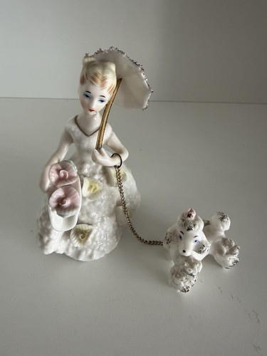 Vintage porzellanfigur dame - vintage,